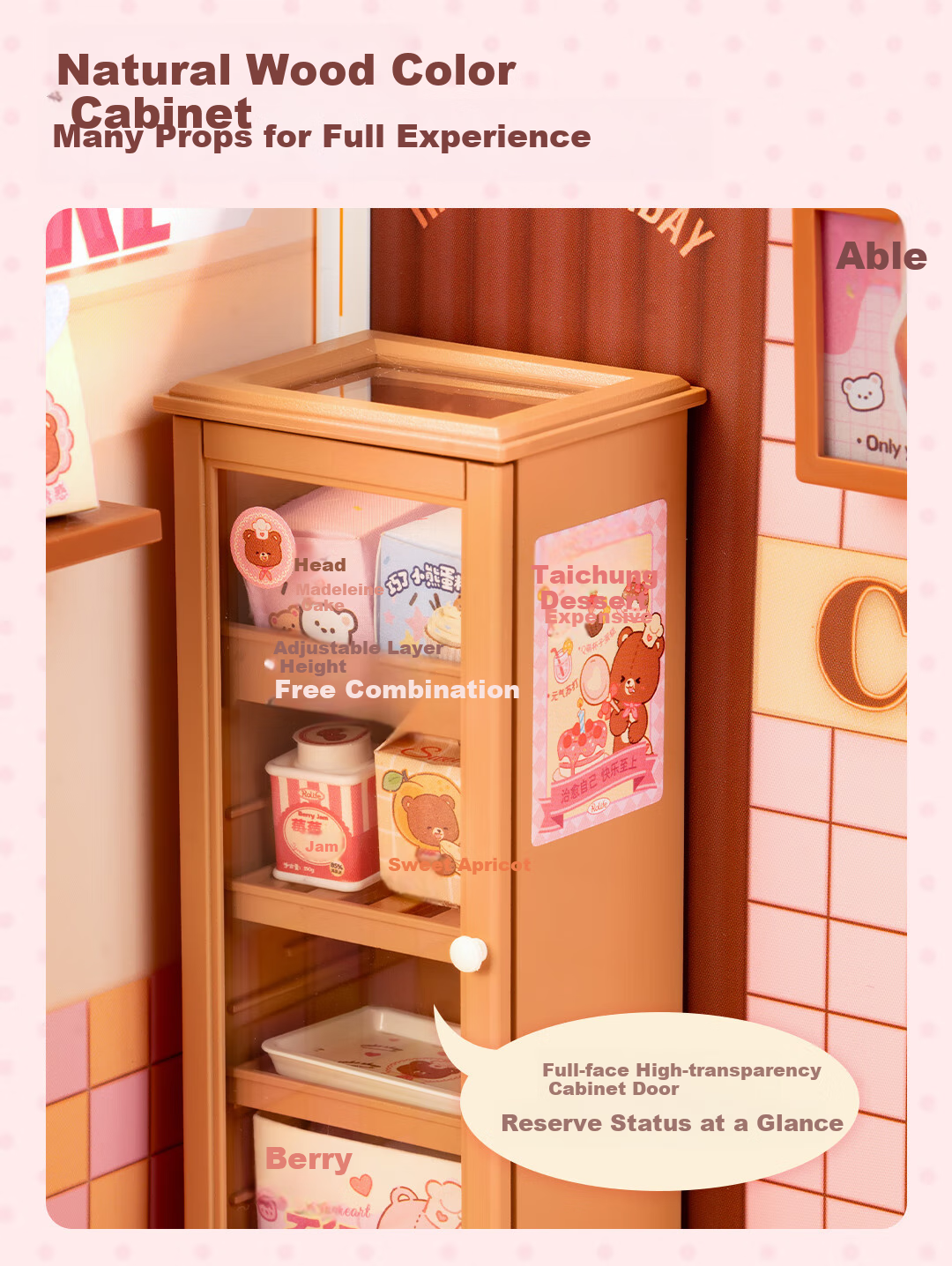 Rolife Super World Café DIY Handmade Miniature House Building Blocks Toy Children's Birthday Gift for Girls 8