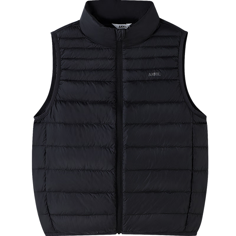 Annil Kids Boys and Girls Short Down Vest 2025 Winter New Black 160cm