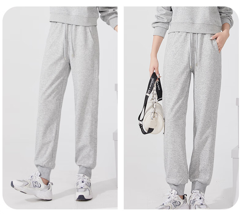 MJ STYLE Women's Fleece-Lined Ribbed Cuffed Pants 2026 Winter New Thickened Warm Slim Fit Durable Casual Trousers 3
