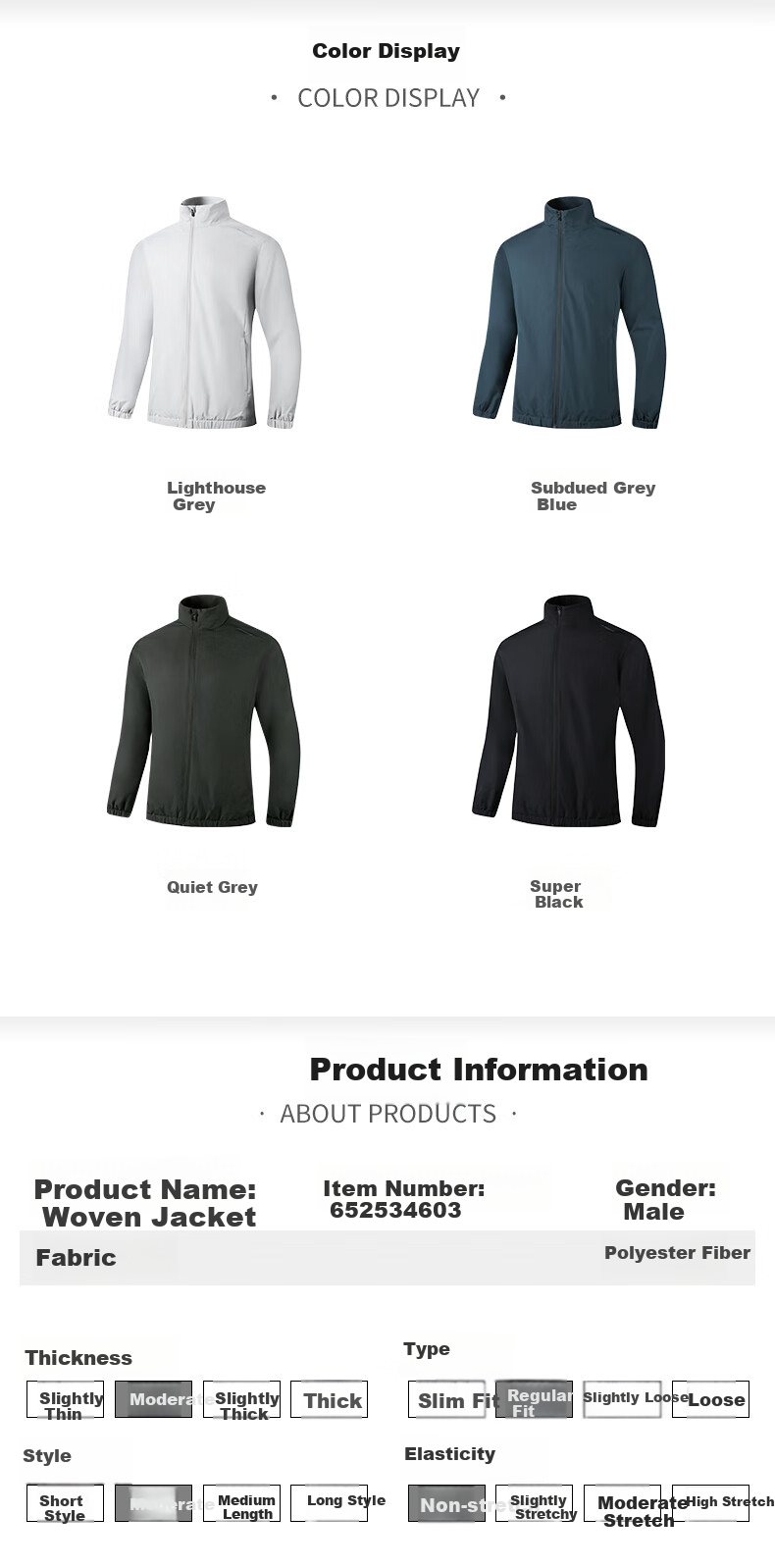 361° Men's Jacket, Spring And Summer, Water-Repellent, Stand-Collar, Sports Outdoor Jacket, Windbreaker for Men, 652534603-1 30