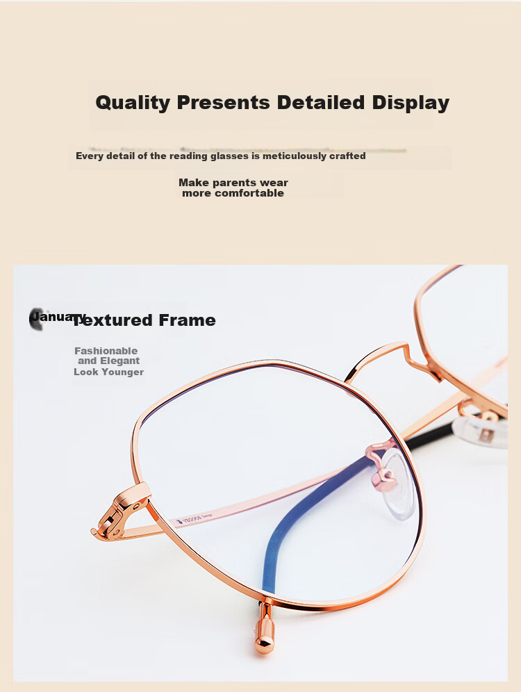 Mr. PuTian Reading Glasses for Men And Women, Anti-Blue Light, High Definition, Authentic, Fashionable, Youthful-Looking Presbyopic Glasses, 200 Degrees, for Ages 55-59 7
