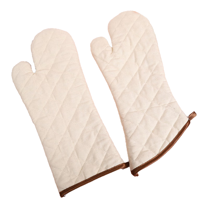 Andaton Oven Gloves Pair Heat Resistant Insulated High Temperature Resistant Extended Flame Retardant Protective Gloves Silver Medium Size (Pair)