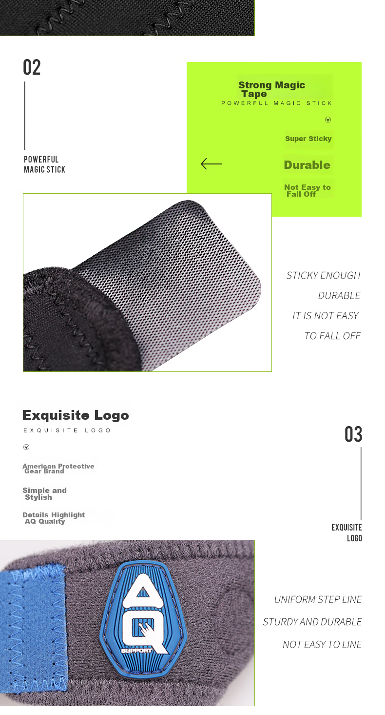 AQ Knee Brace for Sports, Running, Hiking, Badminton, Meniscus Protection, Joint Support, Single Piece, W51501S/M 8
