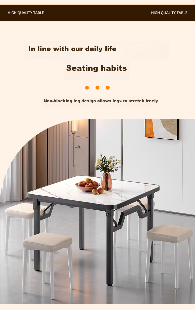 Shanshanmuyi Folding Table, Home Dining Table, Small Apartment Eating Table, Mahjong Table, Outdoor Table, Street Vending Small Table 2