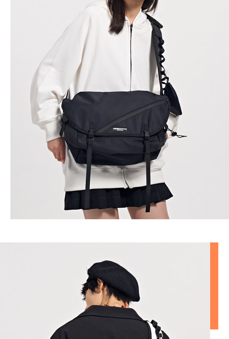 JINSHIWQ Men's Casual Commuter Large Capacity Crossbody Bag Women's Trendy Sports Shoulder Bag Upgraded Version - Large Size Interstellar White 2