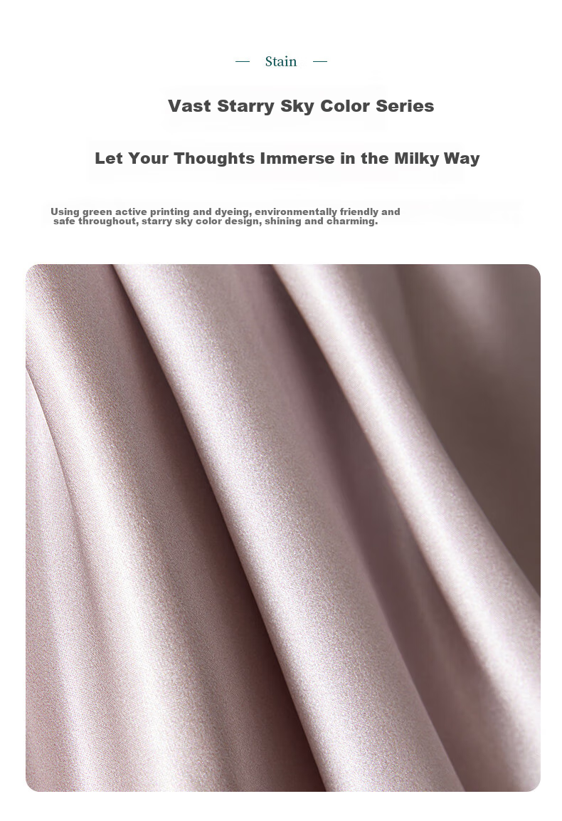 Taihuxue Solid Color Adult Silk Pillowcase, Silk Fabric, Smooth And Soft for All Seasons, Glacier Gray, 48*74 7