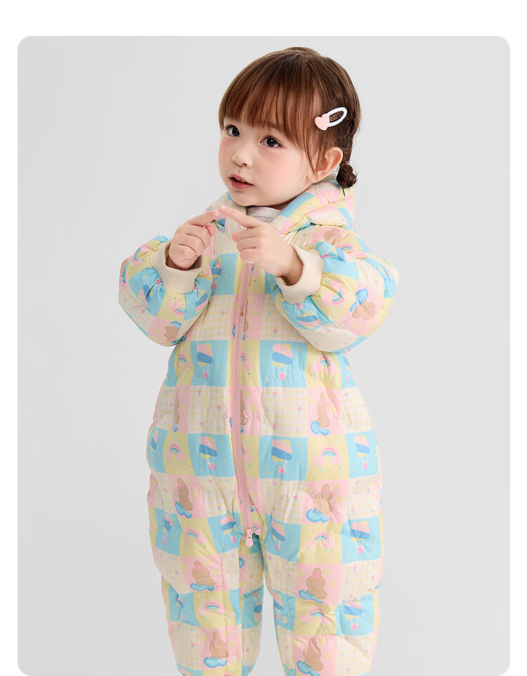 BALABALA balaOne Baby Girls' Down Jumpsuit 2025 Sweet Fashion Romper 208425120209 10