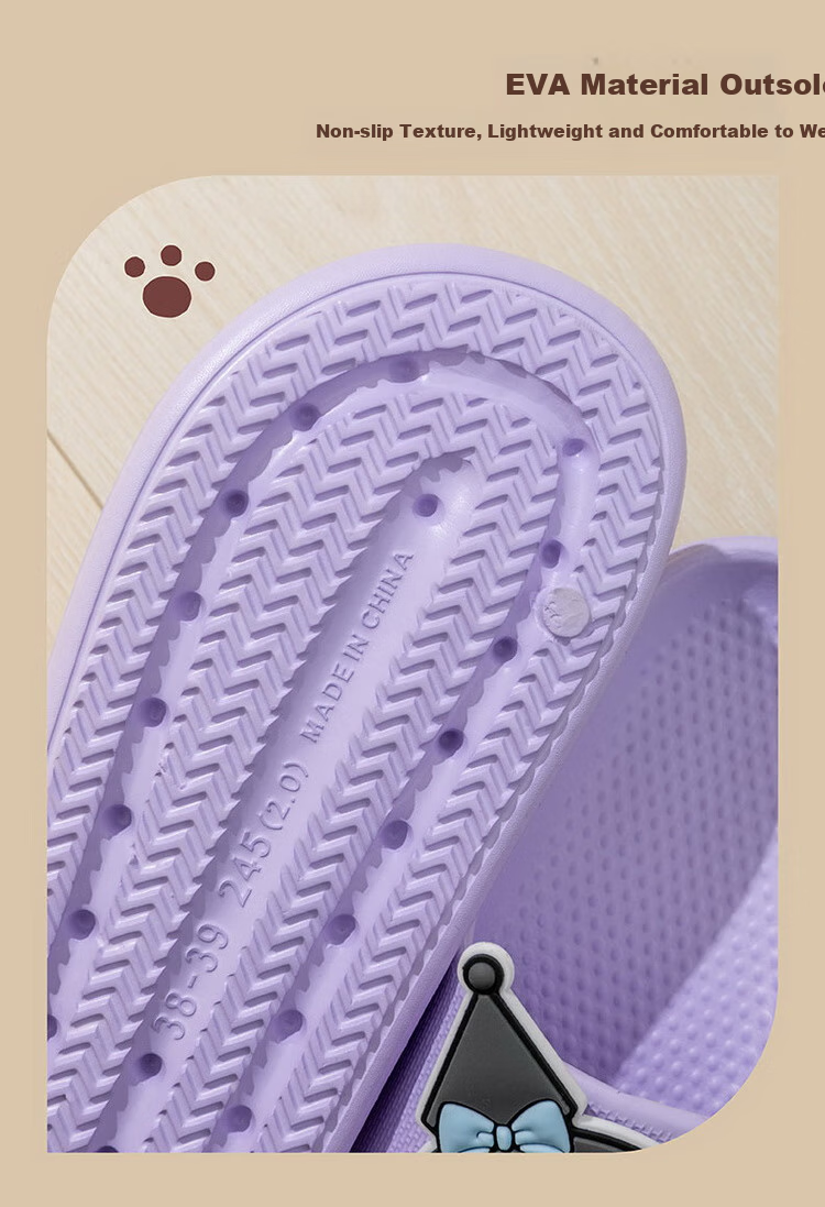 Hello Kitty Children's Summer Indoor Non-Slip Girls' Slippers Parent-Child Style 252639FH Size 38 6