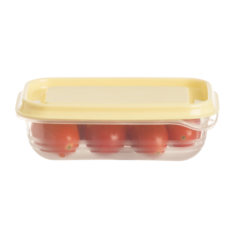 COOKER KING Plastic Food Storage Container Set, Refrigerator Storage Box, Leak-Proof Lunch Box, 3-Piece Yellow Set