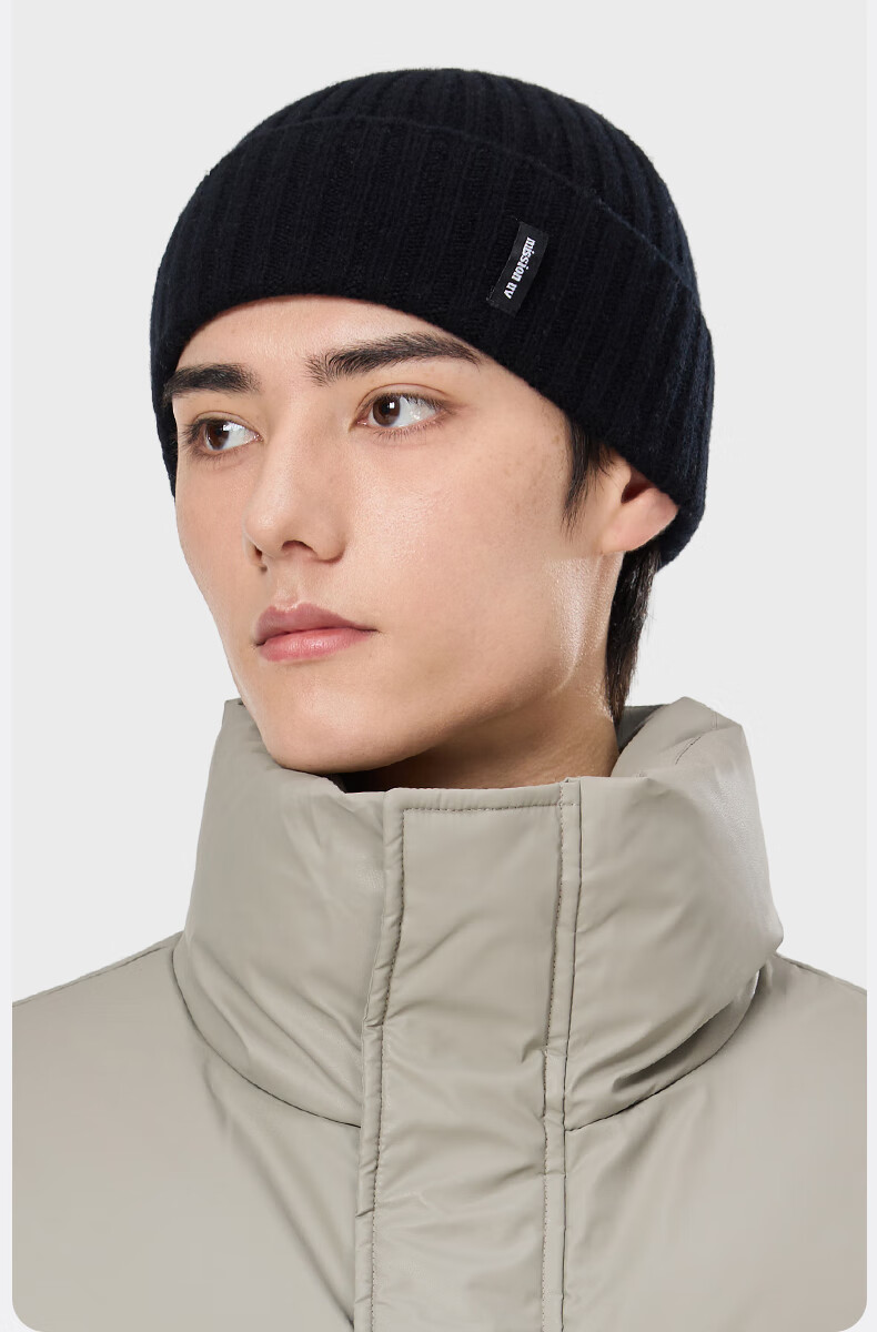 MISSION UV Pure Wool Warm Knit Beanie Cap Winter Outdoor Cold Weather Hat for Men 5