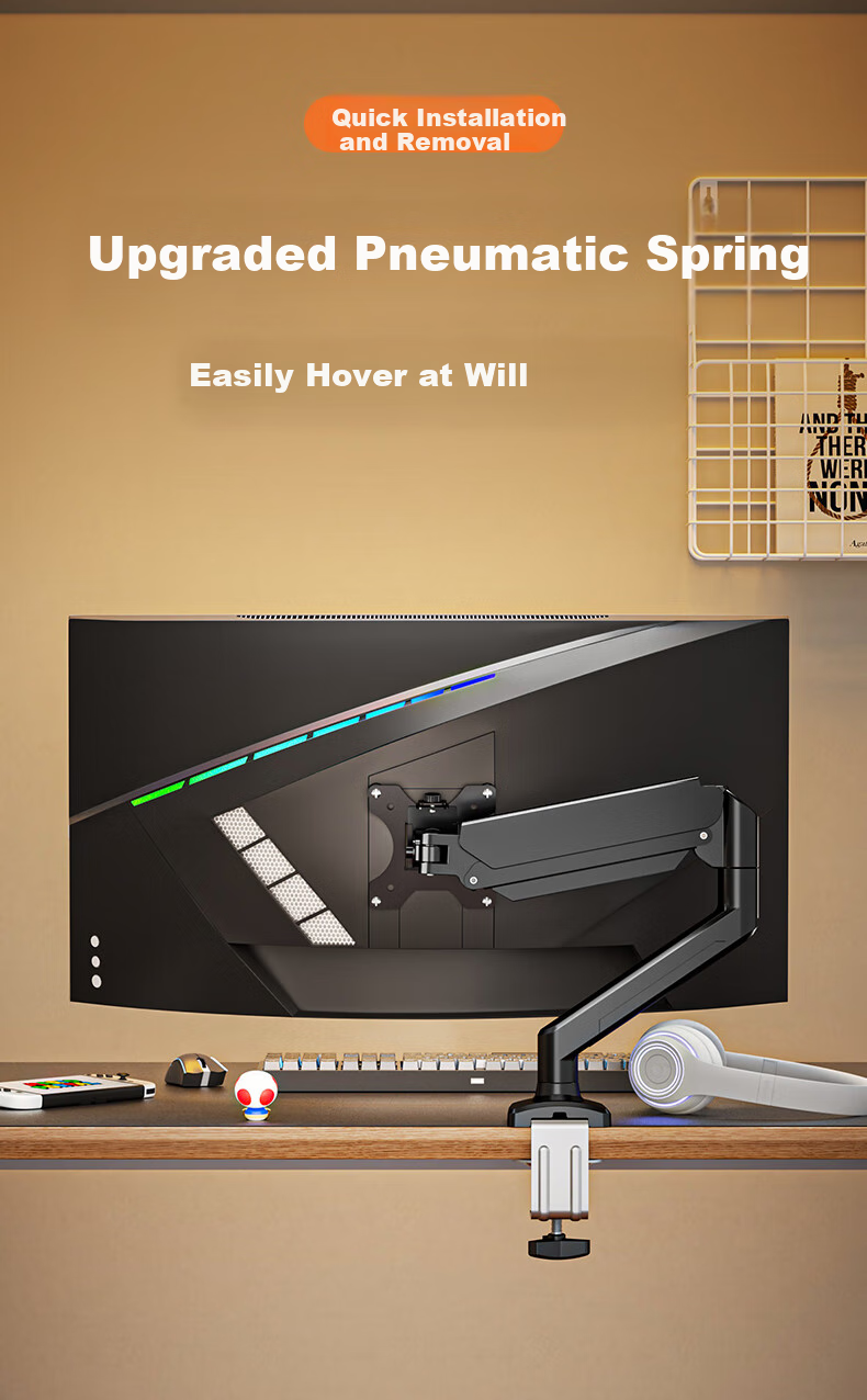 Zhiercheng Computer Host Rack Adjustable Height Desk PC Case Hanging Bracket No Drilling Required Host Tray Case Suspension Adjustable Size Rotatable Angle Easy Cable Management 1