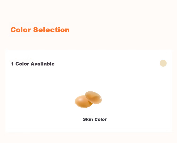 NEIWAI Orange Label 3 Pairs of Silicone Breast Pads for Women, Lightweight Invisible Breast Covers, Reusable, with Backless Design, Sweat-Resistant 3