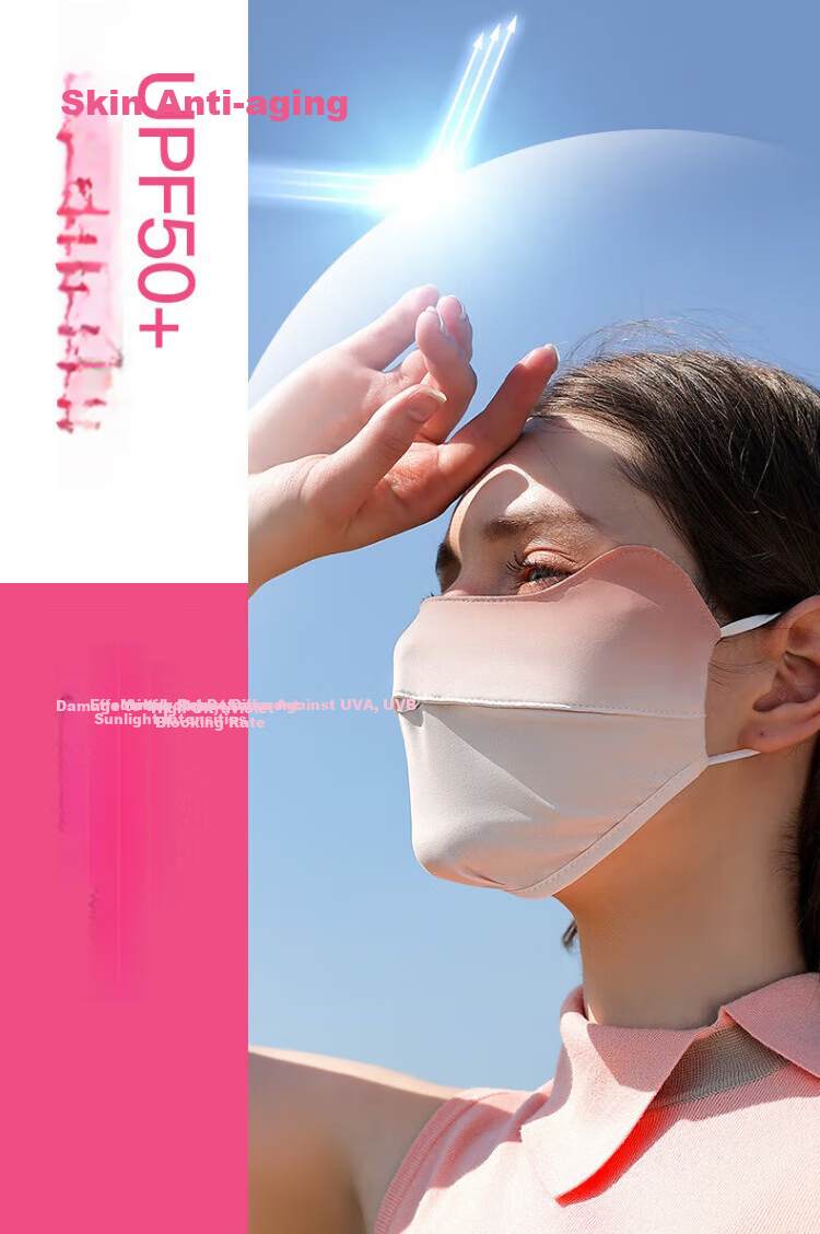 DUSENNA Sun Protection Face Mask, UV-Resistant Face Shield, Face And Eye Guard, Ice Silk Cycling Mask, Purple Gradient 5