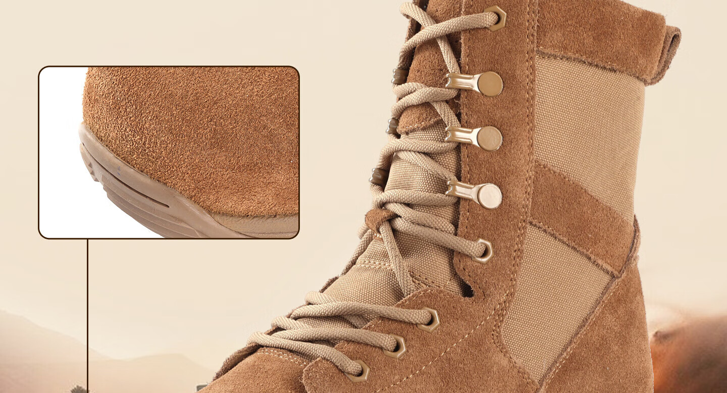 3515 Training Boots New Style Brown Combat Boots Outdoor Desert Boots Suede Leather Hiking Boots Four Seasons Single Shoes Size 39 6