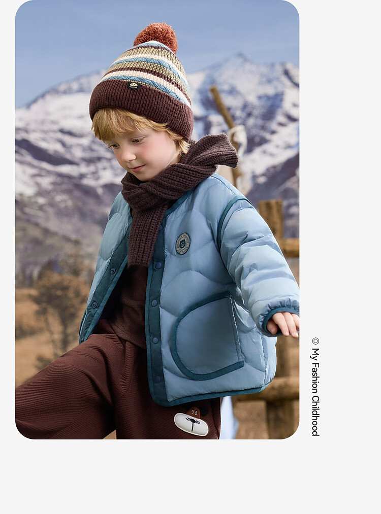 ASK JUNIOR [Three-Proof One Garment Three-Wear] Canadian Duck Down Children's Down Jacket 2025 Winter Toddler Fleece Warm Boys 7