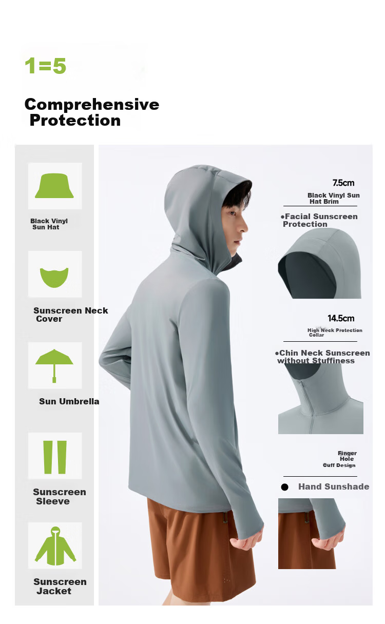 Beneunder Unisex Summer UV Protection Breathable Loose Cooling Sunscreen Jacket AL669 13