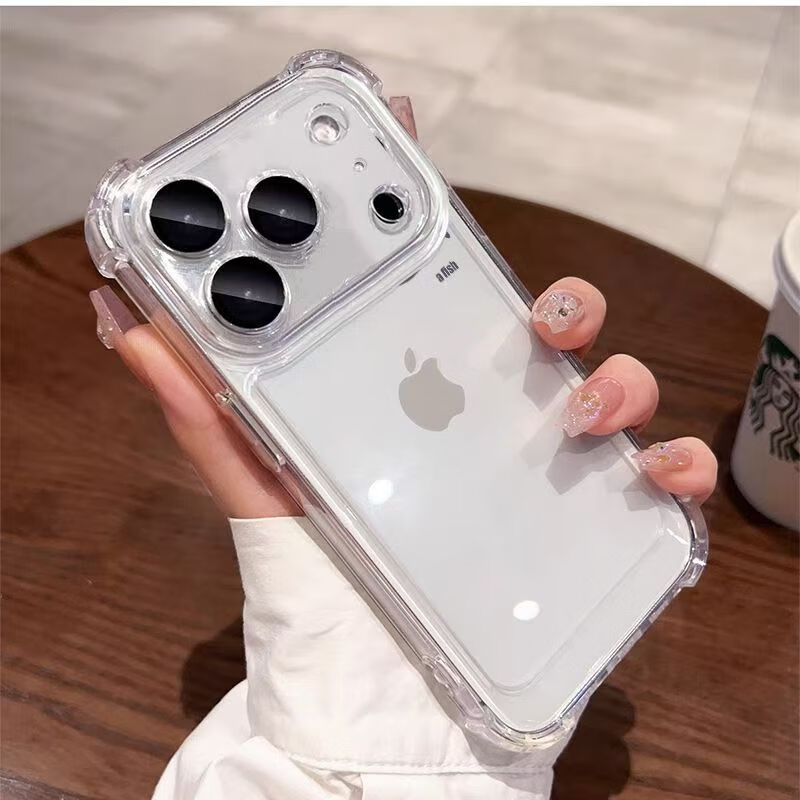 Чехол для iPhone 17 Pro Kelleia, противоударный, ультратонкий, с полной защитой объектива, прозрачный силиконовый мягкий чехол