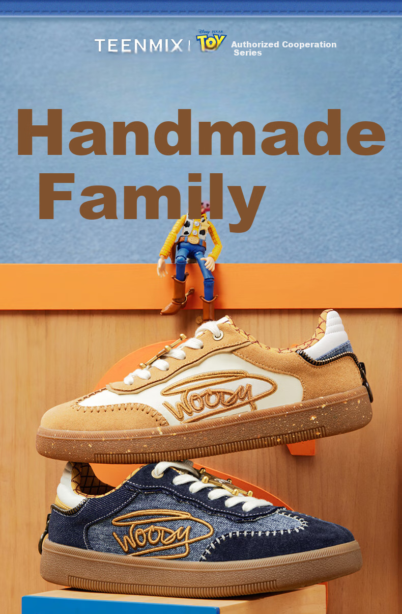 Tianmeiyi Hou Minghao Recommended Toy Story Collaboration Handmade De Xun Strawberry Bear Pink Unisex Sports Sneakers 5