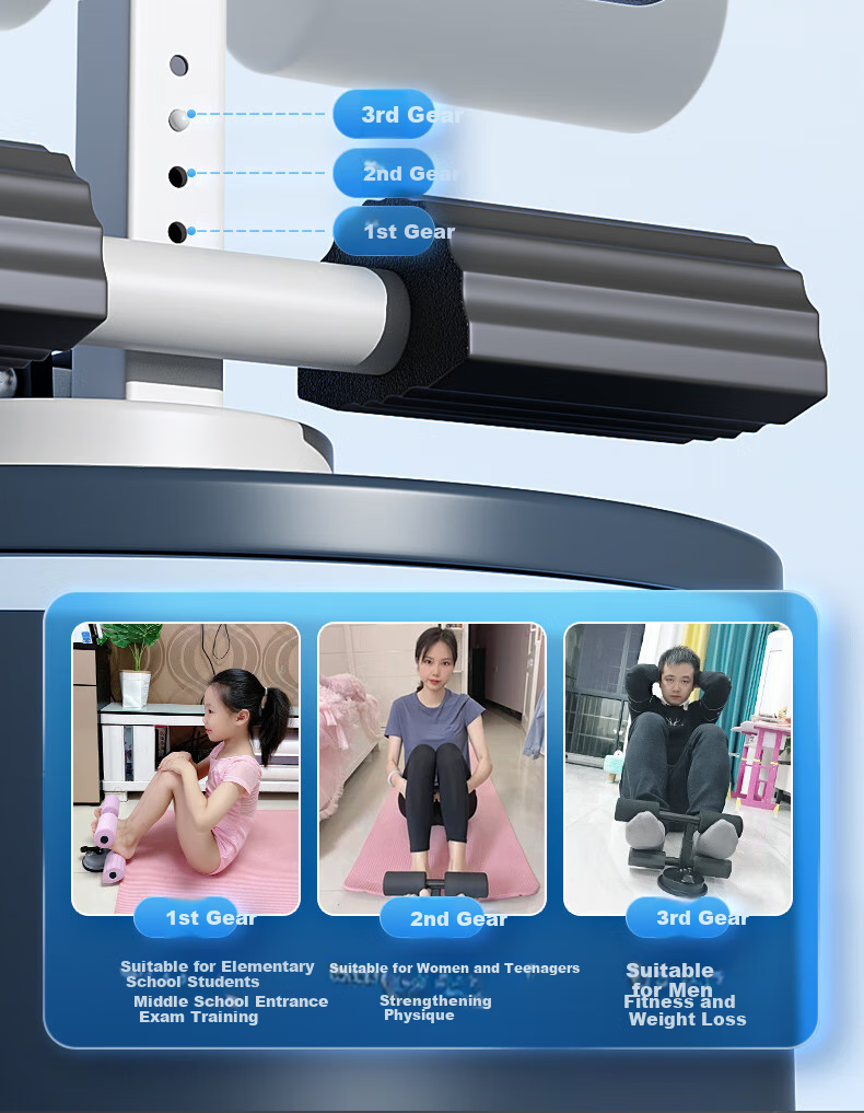 Li-Ning Sit-Up Assist Device, Home Fitness Suction Cup Abdominal Exercise Aid, Middle School Entrance Exam Foot Fixation Tool, Black 12