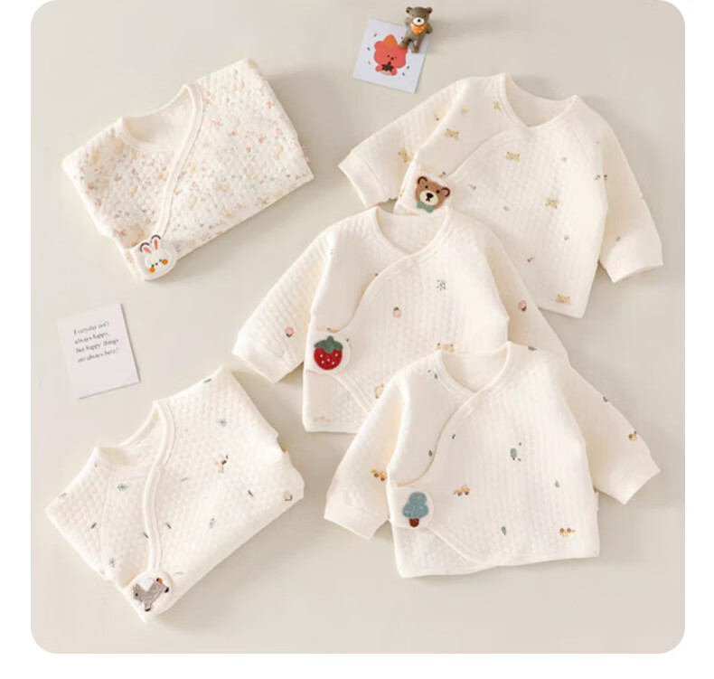 Aibaoshi Baby Clothes, Pure Cotton Spring And Autumn Half-Back Shirt, Infant Home Wear, Newborn Monk Robe, Penguin, Size 59, T133 8