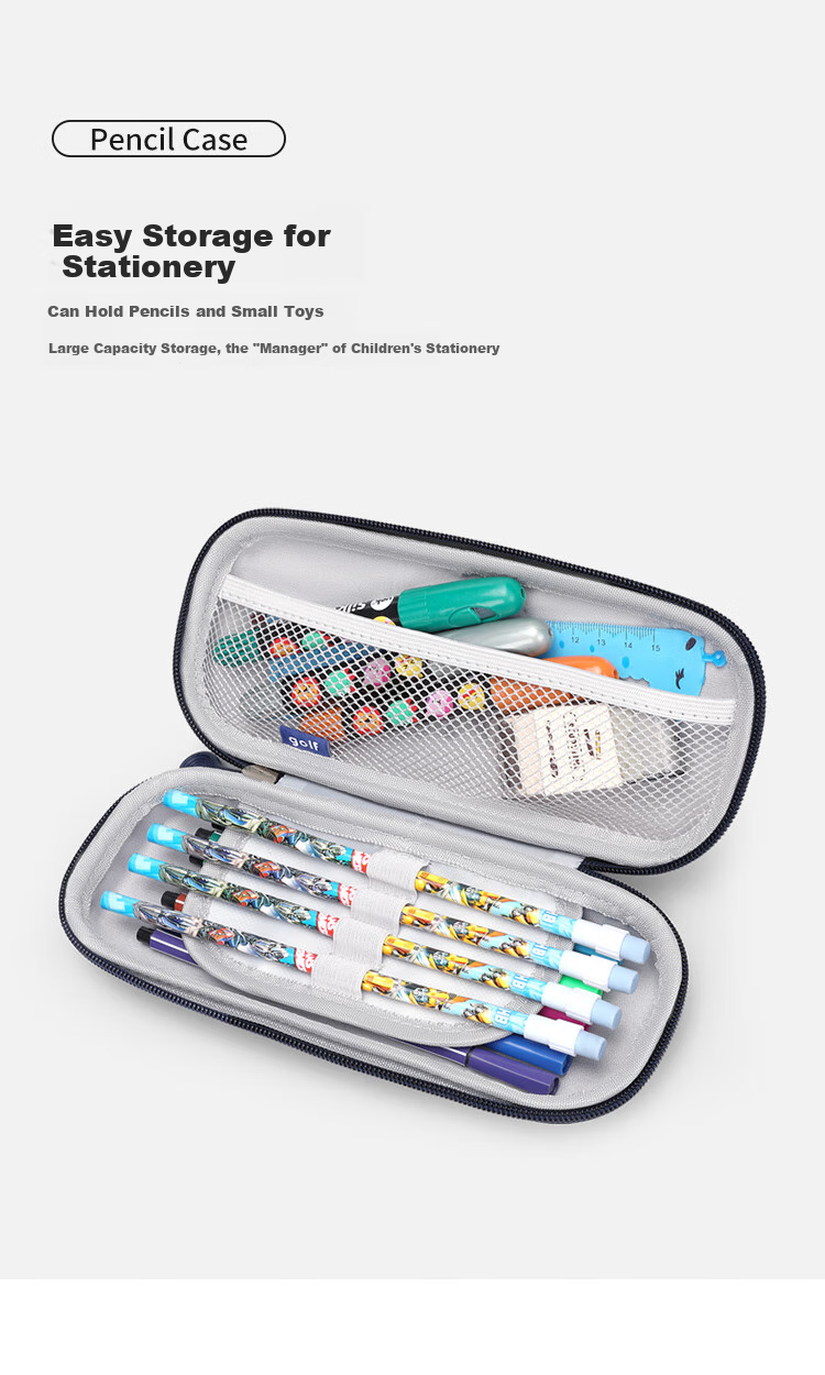 GOLF Pencil Case Stationery Box Large Capacity for Elementary School Students Children's Pencil Case Cute Cartoon Design for Boys And Girls High Aesthetic Value 8