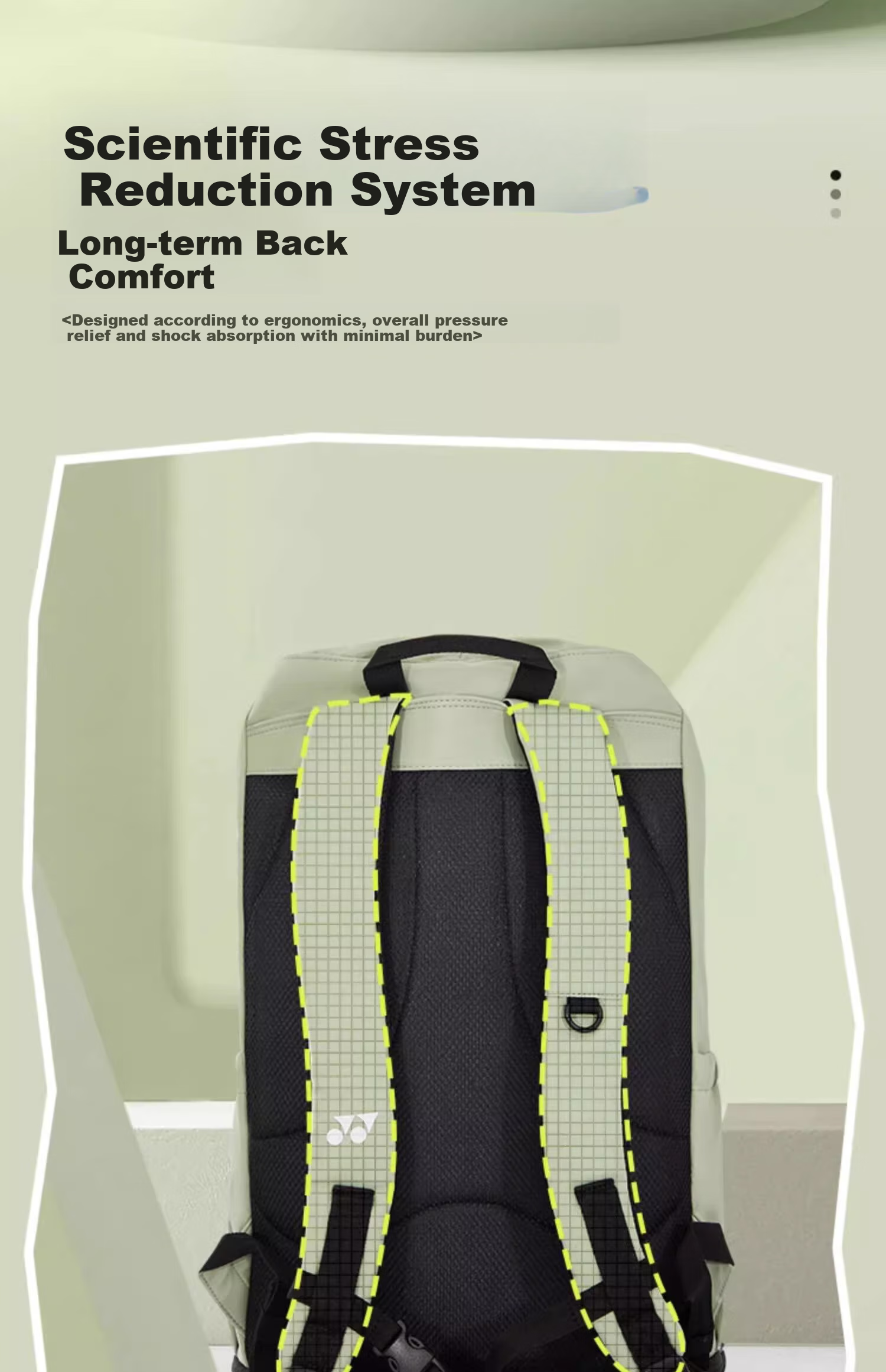 YONEX Badminton Bag for Men And Women, Backpack with Separate Shoe Compartment, BA324CR, Light Gree 4