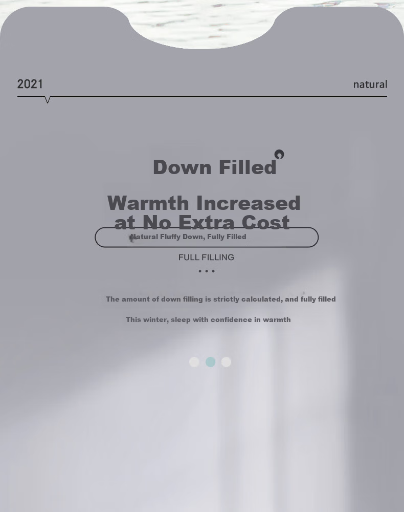 Fuanna 50% White Goose Down Quilt Spring and Autumn Double Comforter 600g Filling 203×229cm 6