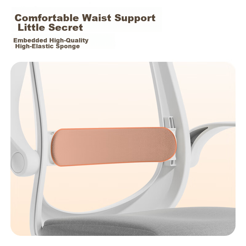 Deli KF256 Foldable Armchair Computer Chair Home Office Chair Study Chair Ergonomic Breathable Mesh White