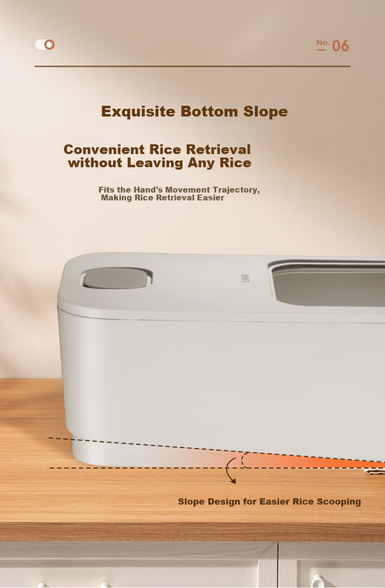 SUPOR Push-Lid Rice Container Food Storage Airtight Moisture-Proof Large Capacity Storage 20 Jin KG20AK10 6
