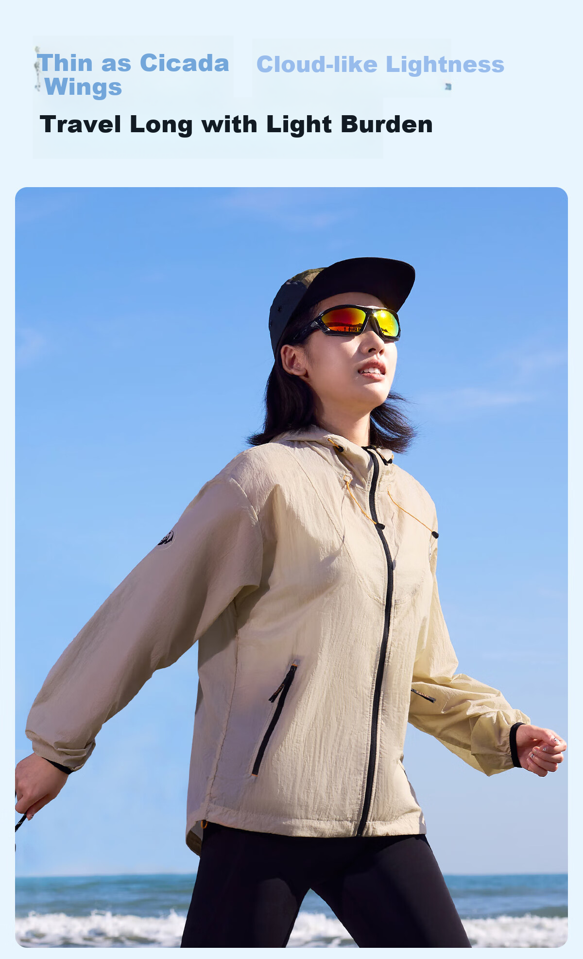 Xiongmao Luotuo Series Outdoor Sun Protection Clothing, Water-Repellent, Cool-Feeling Sun Protection Garment for Men And Women, Spring And Summer Jacket R139E,M 8