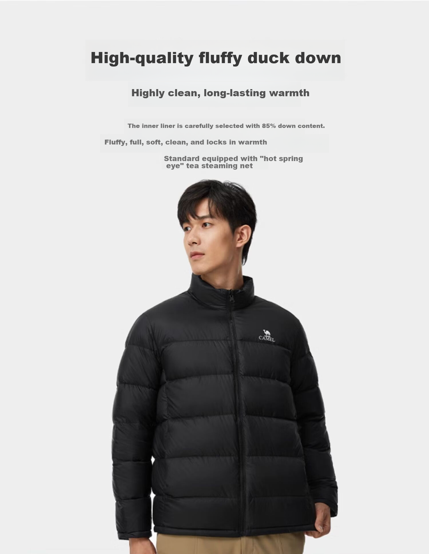 CAMEL North Wind Jacket Three-In down Inner Liner, Windproof Waterproof Mountaineering Suit A23CF00138FD M 18
