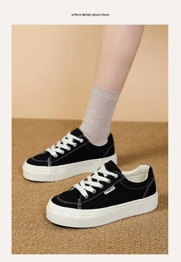 Global Canvas Shoes Women 2026 New Versatile Student Casual Sports Niche Thick Sole Sneakers 11