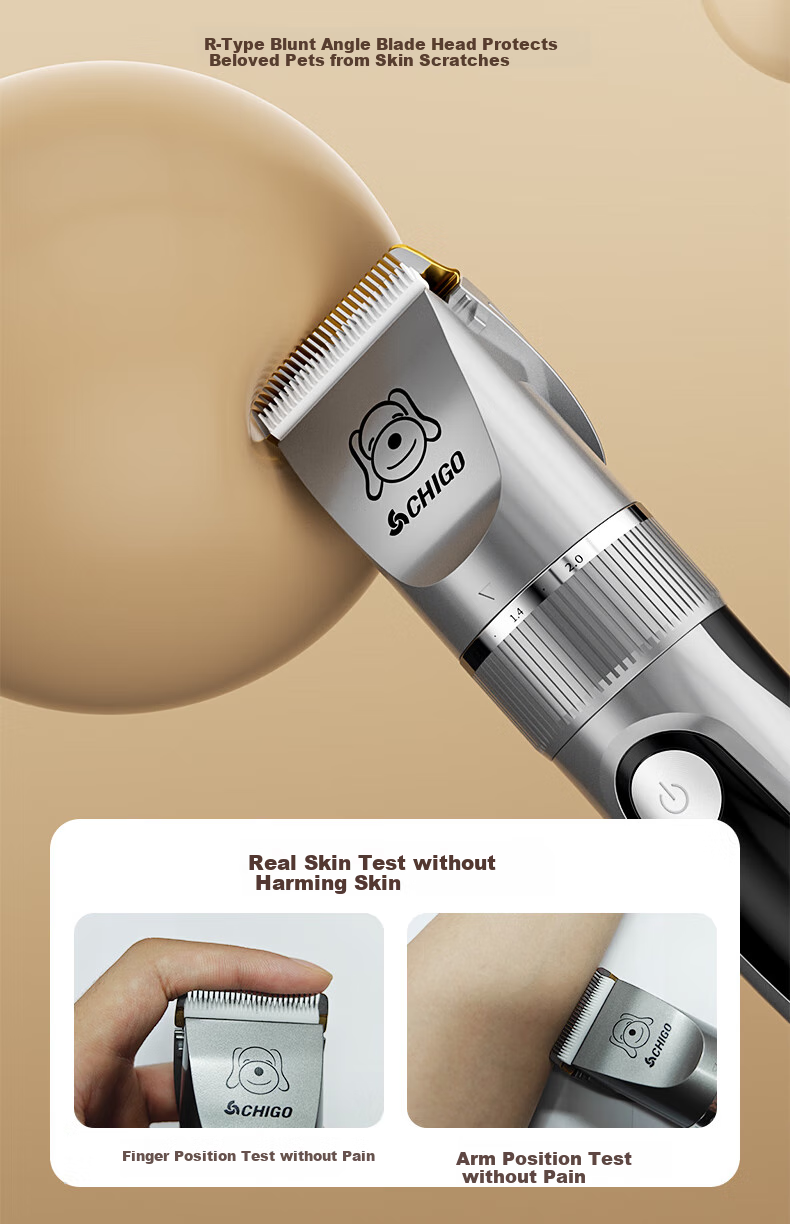 CHIGO Dog Electric Hair Clipper, Pet Grooming Tool, Hair Trimmer, Beauty Styling Pet Cat Hair Clipper, Paw Hair Trimmer, Hair Pusher F858A Graduation Gift 9