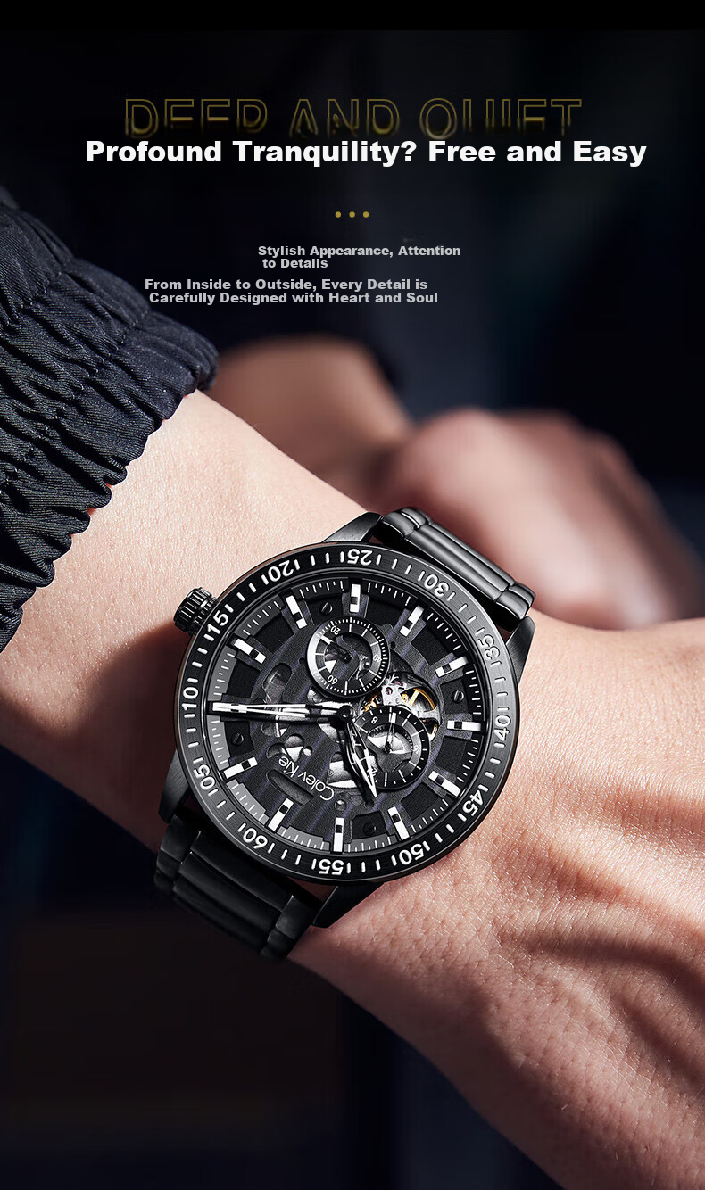 Colevkie Men's Watch, New 2026 Model, Brand Fully Automatic Mechanical Watch for Men, Waterproof, Top Ten Birthday Gift 3