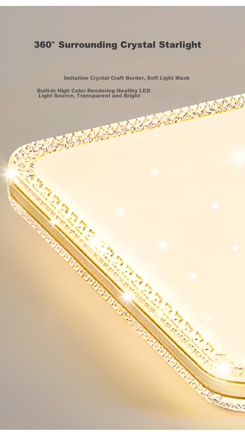 MICOE LED Ceiling Light Luxury Eye-Care Light Source for Living Room Bedroom Dining Room 9