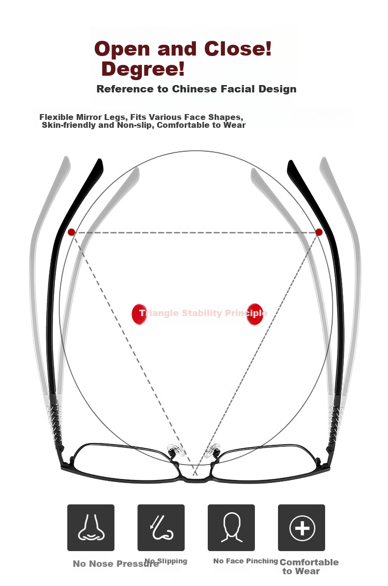 Yupintang Anti-Blue Light Reading Glasses for Men And Women, Ultra-Light Titanium Frame with Imported Japanese Materials And High-Definition Resin Lenses 8633 3
