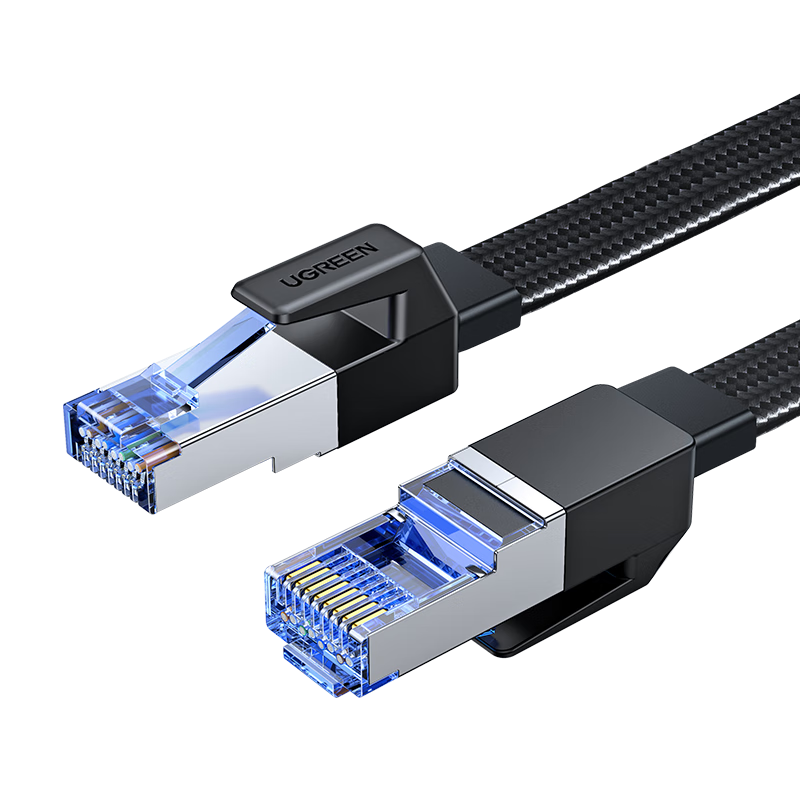UGREEN CAT8 Pure Copper Ethernet Cable, 10 Gigabit Shielded Network Cable, Gaming Twisted Pair Cable, Home Computer Broadband Patch Cord, Flat Cable 5 Meters 40173