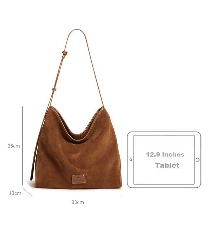 Mood Autumn And Winter Cowhide Hobo Tote Bag for Women, Large Capacity Commuter Underarm Single Shoulder Crossbody Bag, Birthday Gift Versatile Brow 22