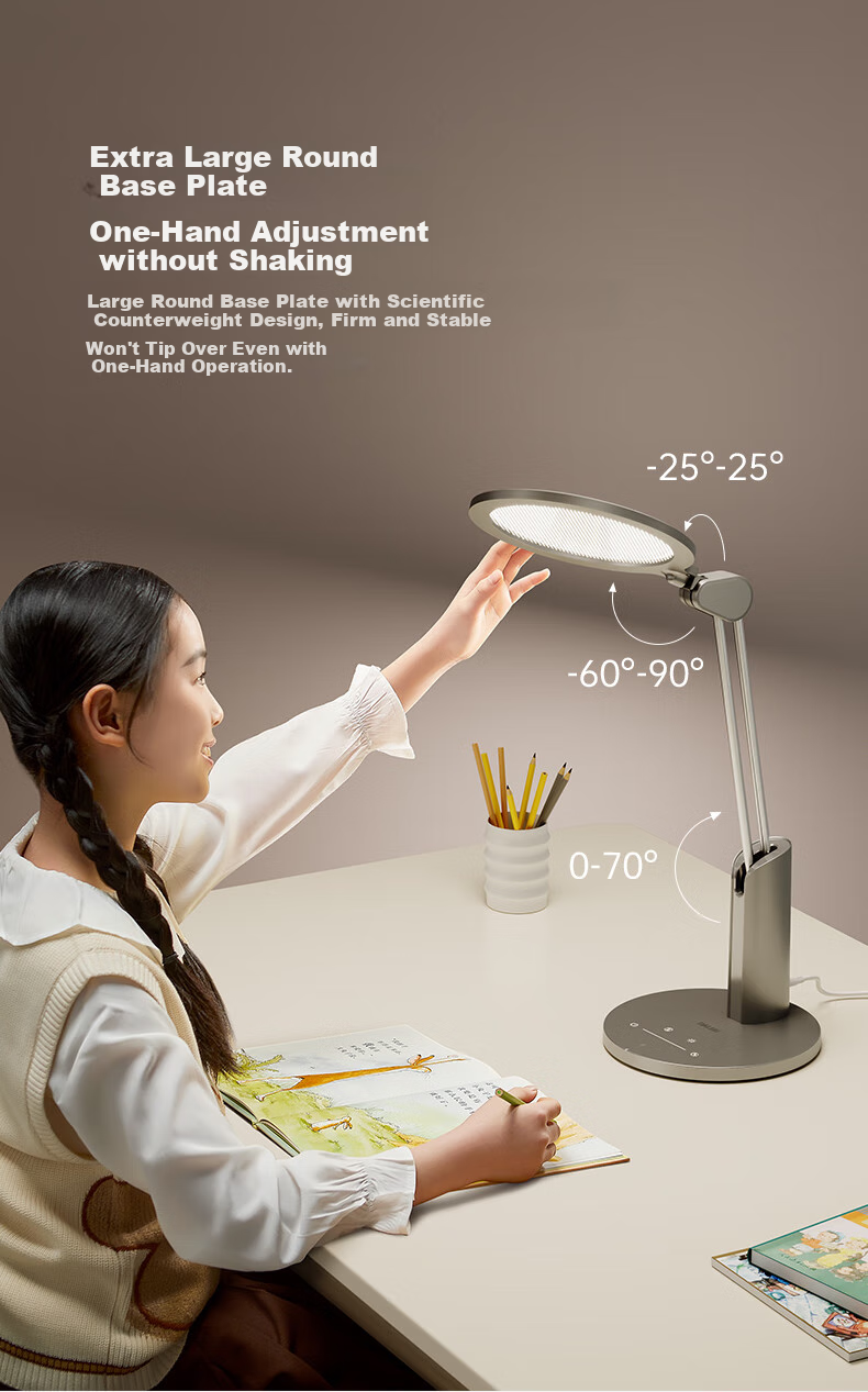 Dalun Eye Protection Desk Lamp, National AA-Grade Full Spectrum Eye Care Light, for Students' Study And Reading, T3PRO+ 14
