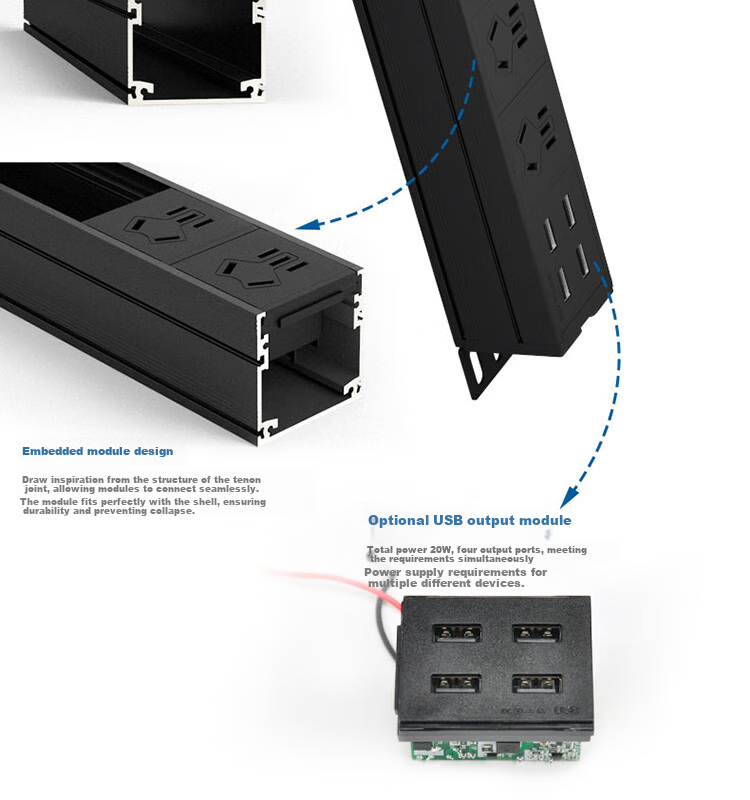TOWE PDU Cabinet Socket, 3 Meters, 10A Distribution Power Strip Socket/power Board, Single Switch, Single Control, 6 Outlets, National Standard 2