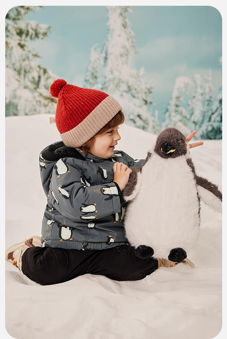 Minibala Kids Unisex Three-Proof Down Jacket Baby Goose Down Windproof Coat 2025 Winter 7