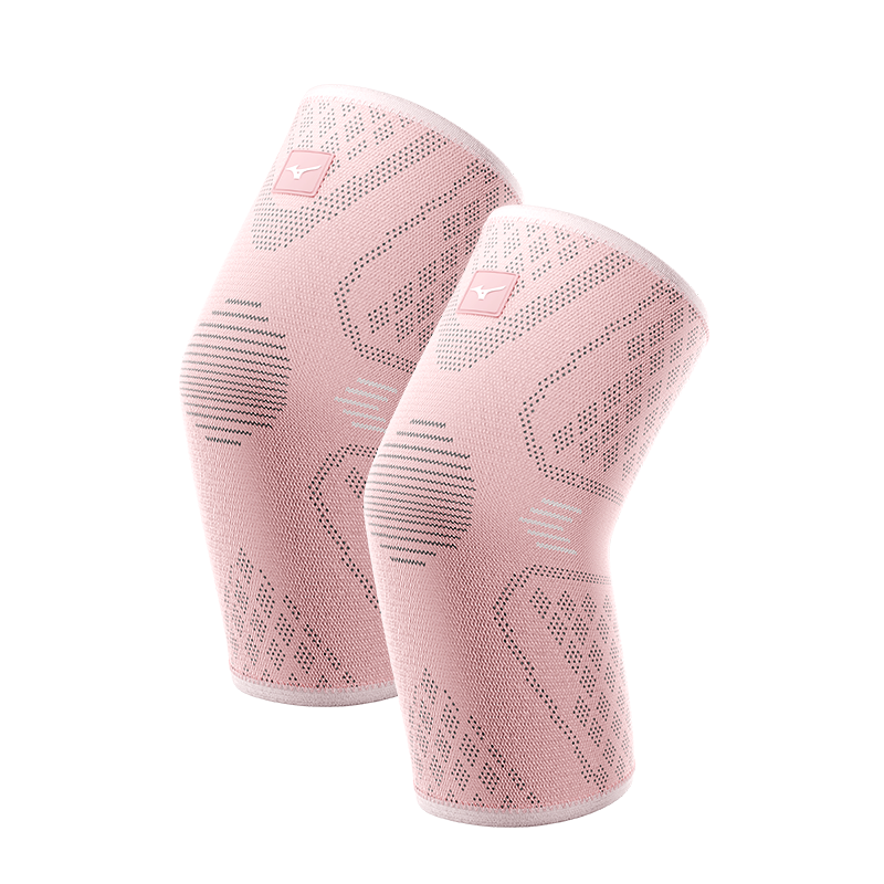MIZUNO Elbow Guards for Men And Women, Sports Basketball Running Warmth Protection Tennis Badminton Protective Gear 2531-L Pink Two Pieces