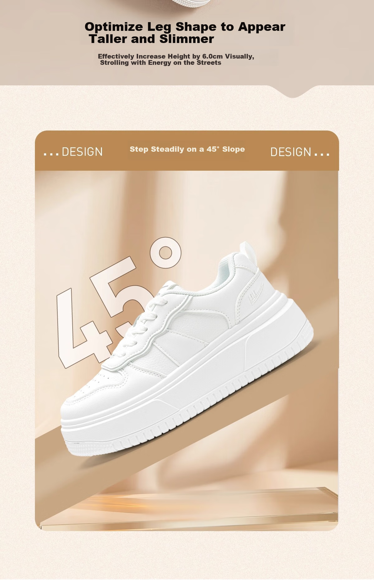 Warrior Women's Shoes, White Sneakers, Skateboard Shoes, New Spring 2026 Leather Dad Shoes, Thick-Soled Heightening Versatile Casual Sports Shoes 7