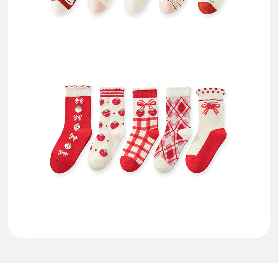 Mianqixiong New Year Red Socks for Zodiac Year Children's Socks Girls' Christmas Cotton Socks 2025-XNY01-1-3 21