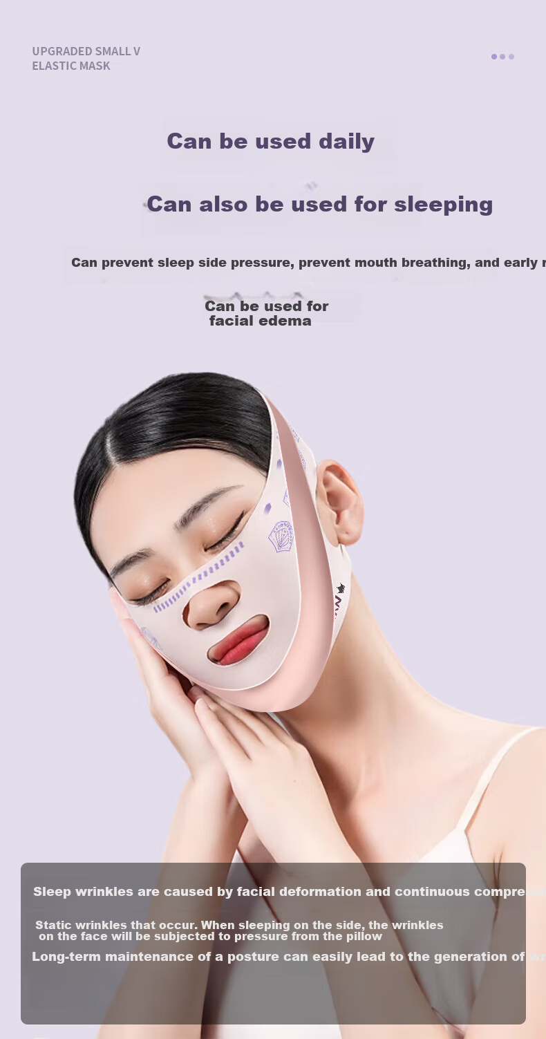 Chuxian Mask Tightening Device, Lifting Bandage, Nasolabial Folds Enhancement, Double Chin Reduction, Facial Sleep Masking, V-Face Sculpting 9