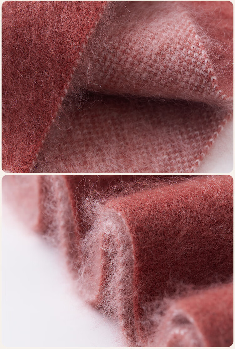 JIUMU Wool Blend Small Scarf Women Autumn Winter Warm Neck Warmer Lightweight Short Scarf 4