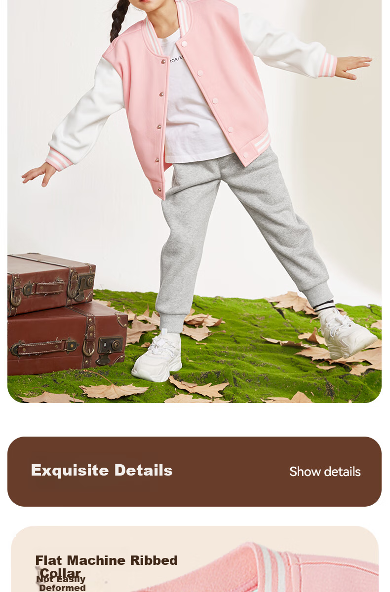 Baleno Boys' Baseball Uniform Set, 2026 Spring And Autumn Collection, Stylish Children's Outerwear, Two-Piece Sports Casual Outfit 13