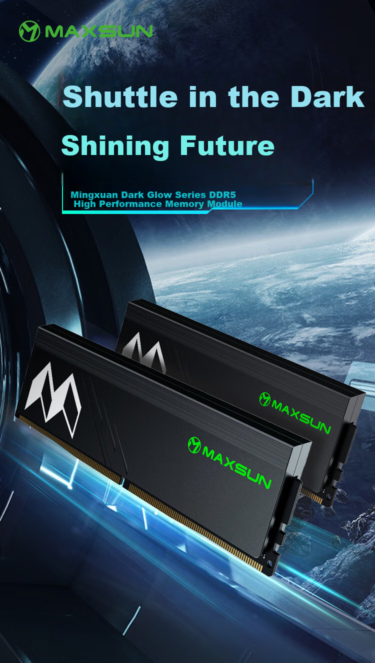 MAXSUN 16GB DDR5 6000 Desktop RAM Dark Shine Series Hynix A-die CL28 [Partial Compatibility] 1
