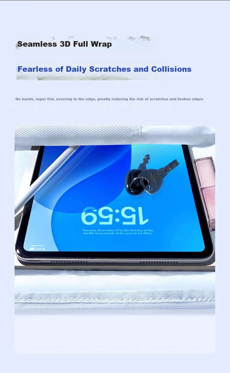 TORRAS [High-Definition Ice Crystal Film] for IPad Air8/7/6 Tempered Glass Screen Protector, 11-Inch, Compatible with 2026/25 Models, M4 Chip Tablet Protective Film, Shatterproof, Anti-Fingerprint, Ultra-Clear Protective Film 16