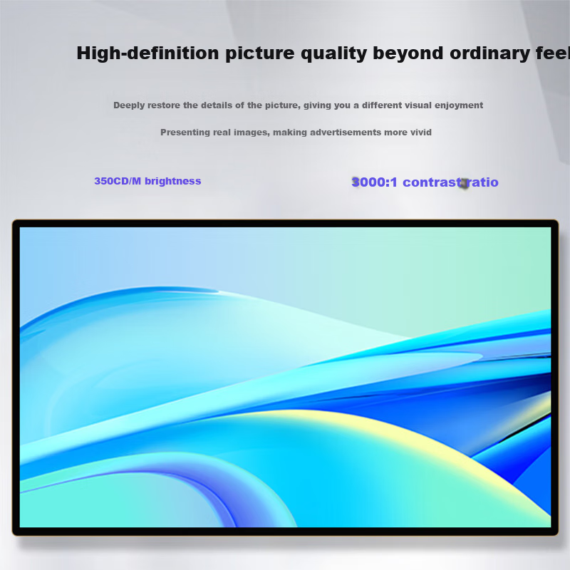 SHUGUAN 32-Inch Wall-Mounted Advertising Display, High-Definition Advertising Screen, Touch-Controlled All-In Machine, Hotel And Shopping Mall Promotional Screen, Information Publishing Display, Digital Signage, Property Price Board Display Monitor